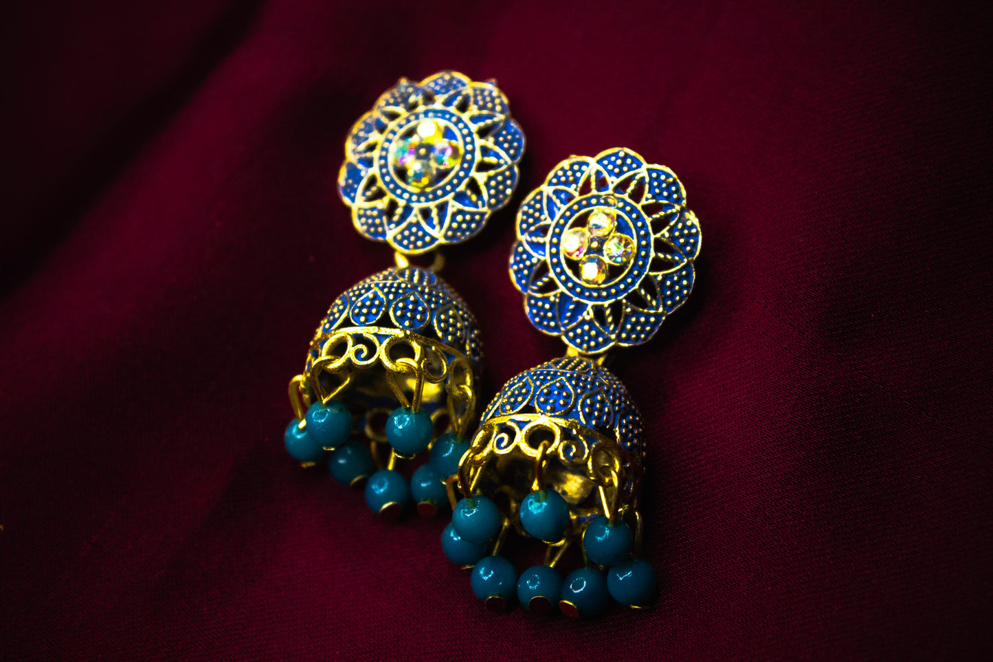 Royal Blue Jhumka