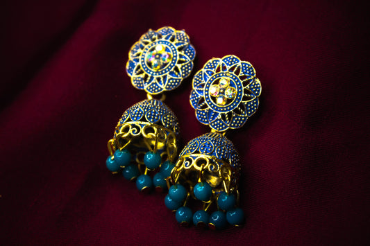 Royal Blue Jhumka